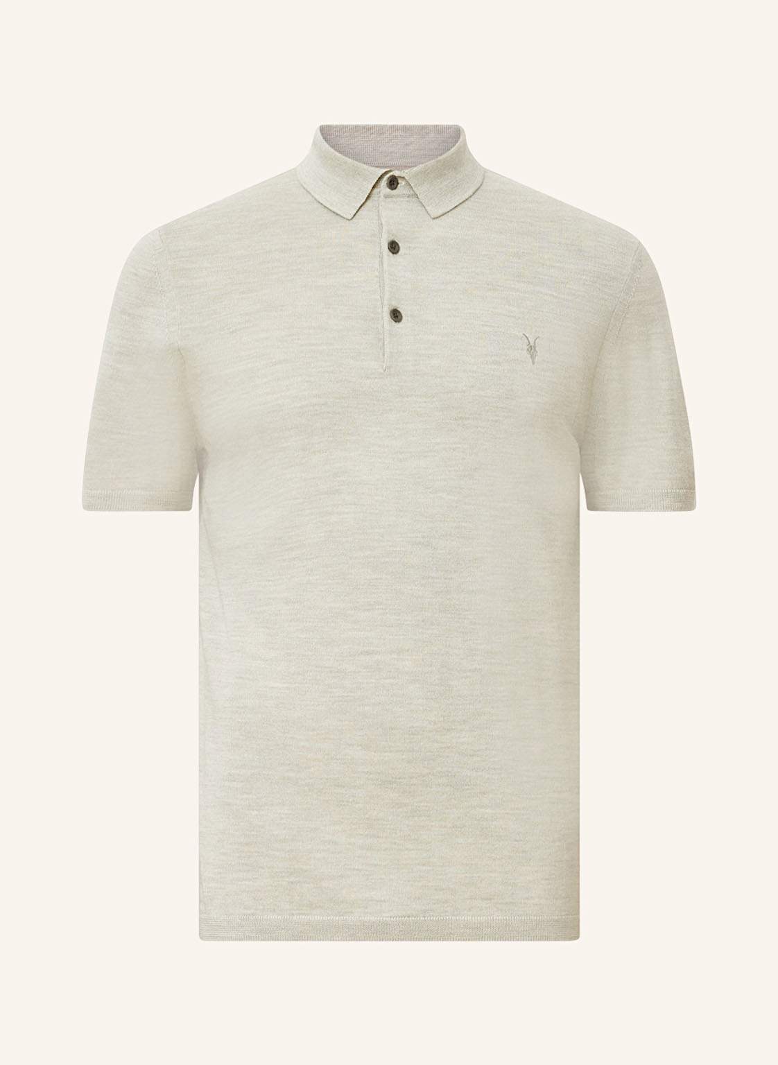 Allsaints Strick-Poloshirt Mode Merino Aus Merinowolle gruen von AllSaints