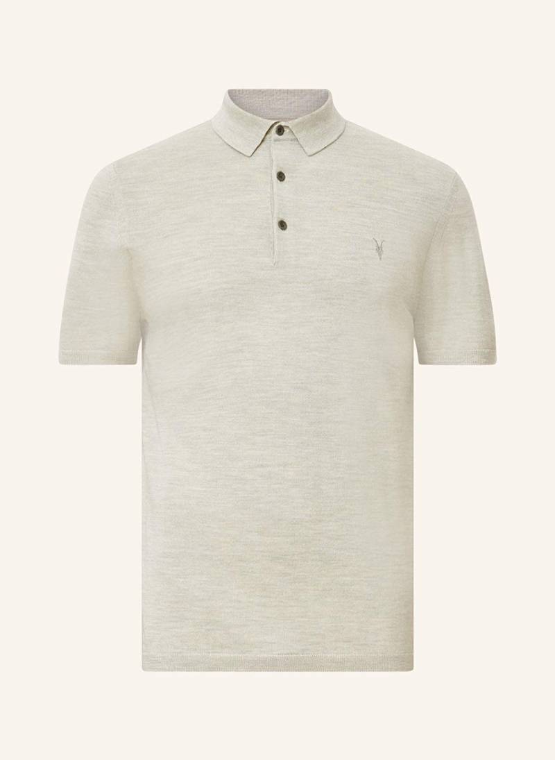 Allsaints Strick-Poloshirt Mode Merino Aus Merinowolle gruen von AllSaints