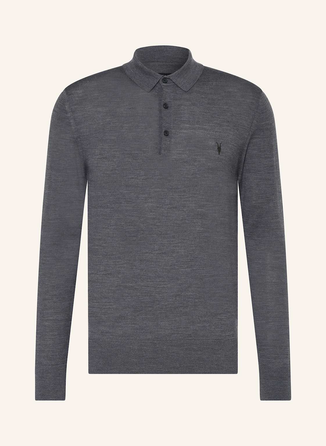 Allsaints Strick-Poloshirt grau Allsaints Strick-Poloshirt grau von AllSaints
