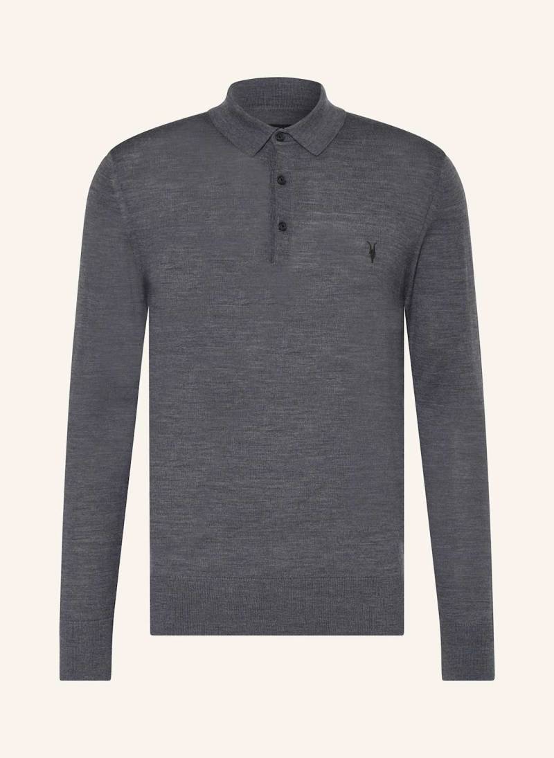 Allsaints Strick-Poloshirt grau von AllSaints