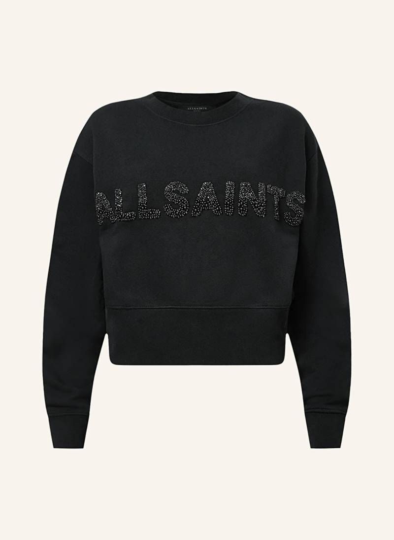 Allsaints Sweatshirt Separo Pearl Mit Schmucksteinen schwarz von AllSaints