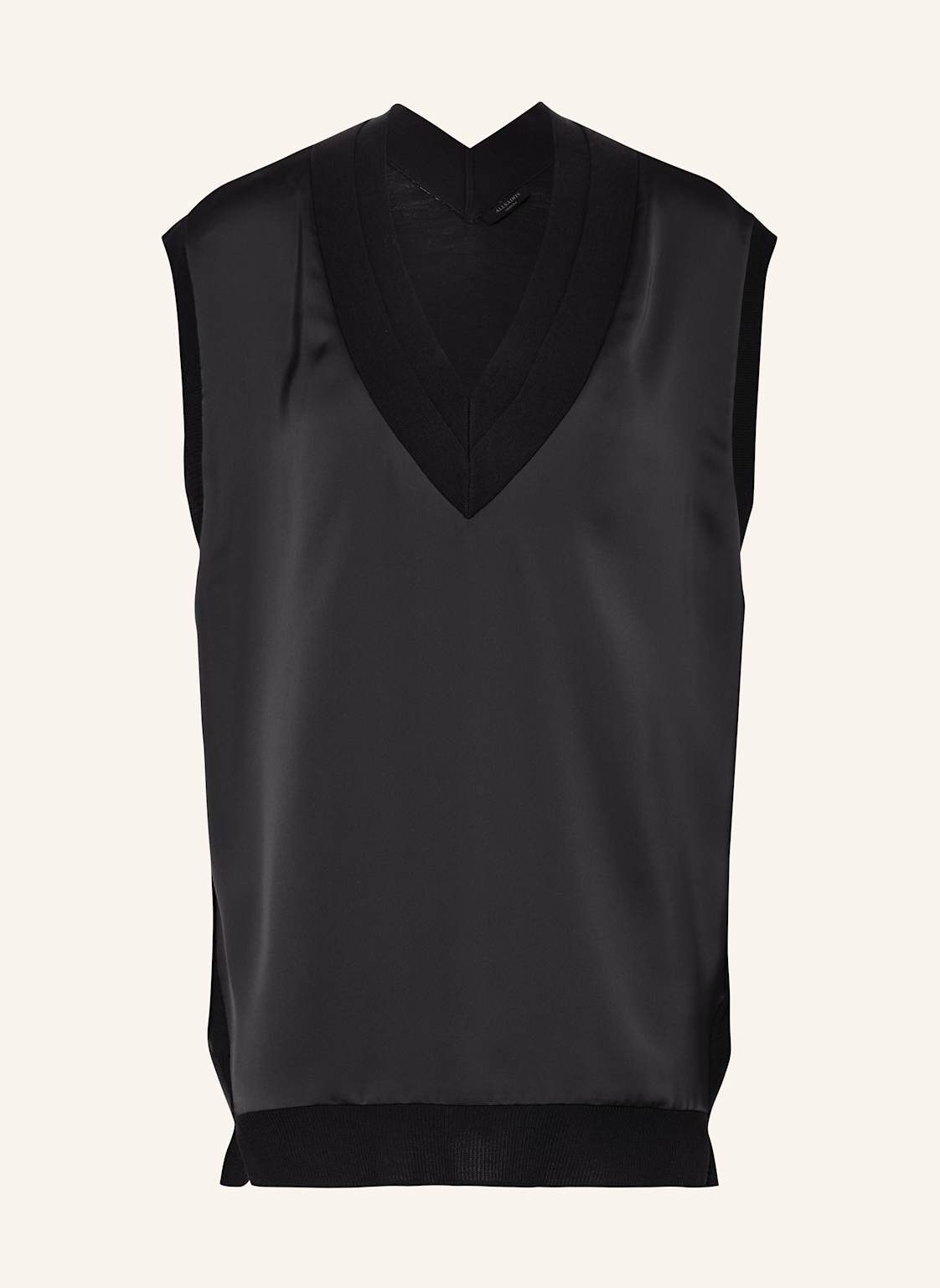 Allsaints Top Bern Im Materialmix schwarz Allsaints Top Bern Im Materialmix schwarz von AllSaints