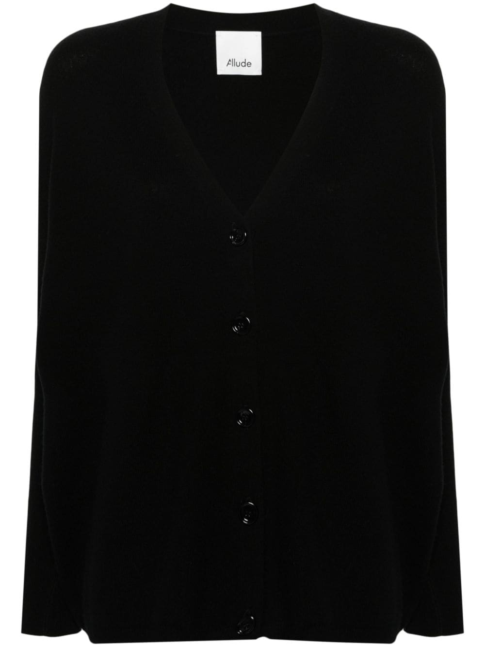 Allude V-neck button-up cardigan - Black von Allude