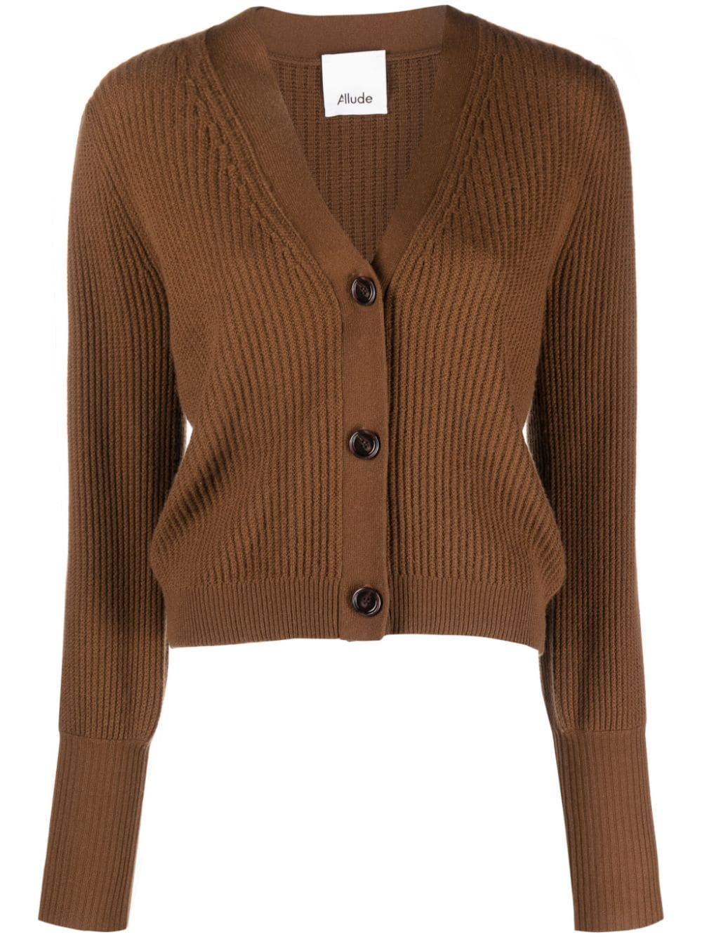 Allude V-neck cashmere cardigan - Brown von Allude