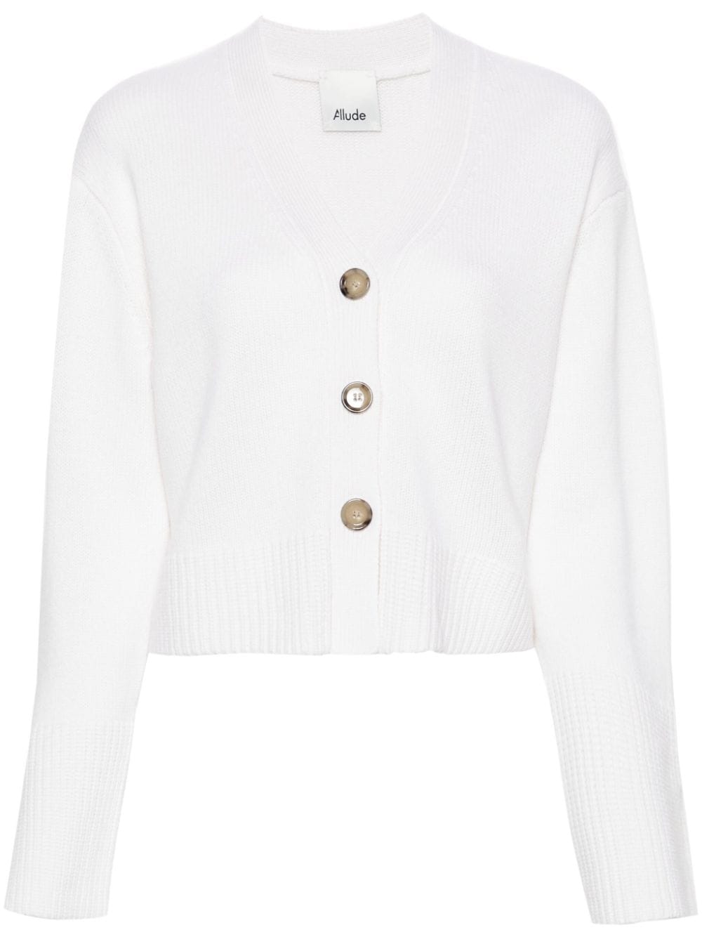 Allude V-neck cashmere cardigan - White von Allude