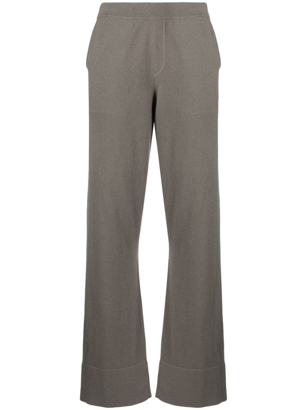 Allude straight-leg cashmere-knit trousers - Grey von Allude