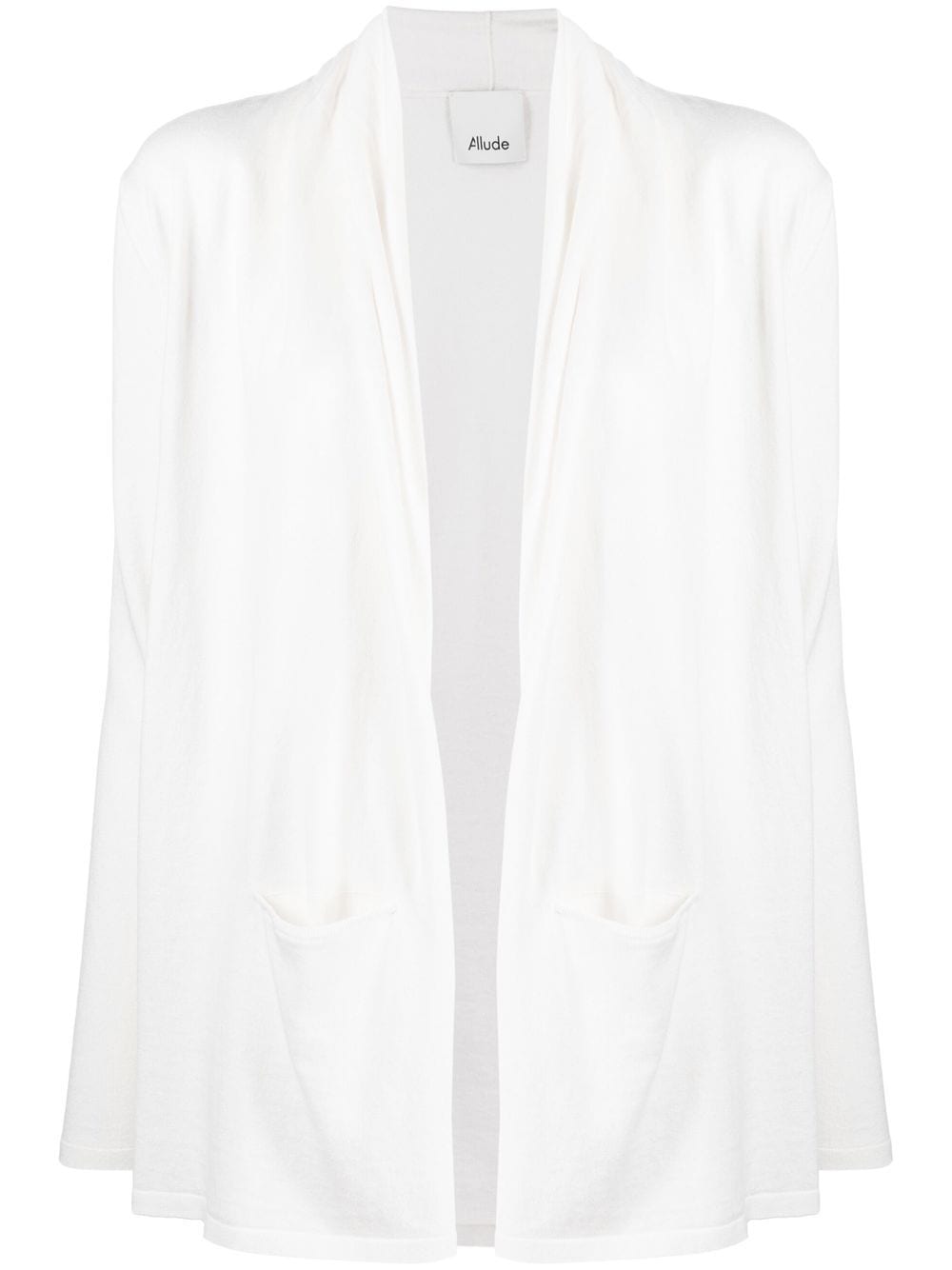 Allude open-front cowl-neck top - White von Allude