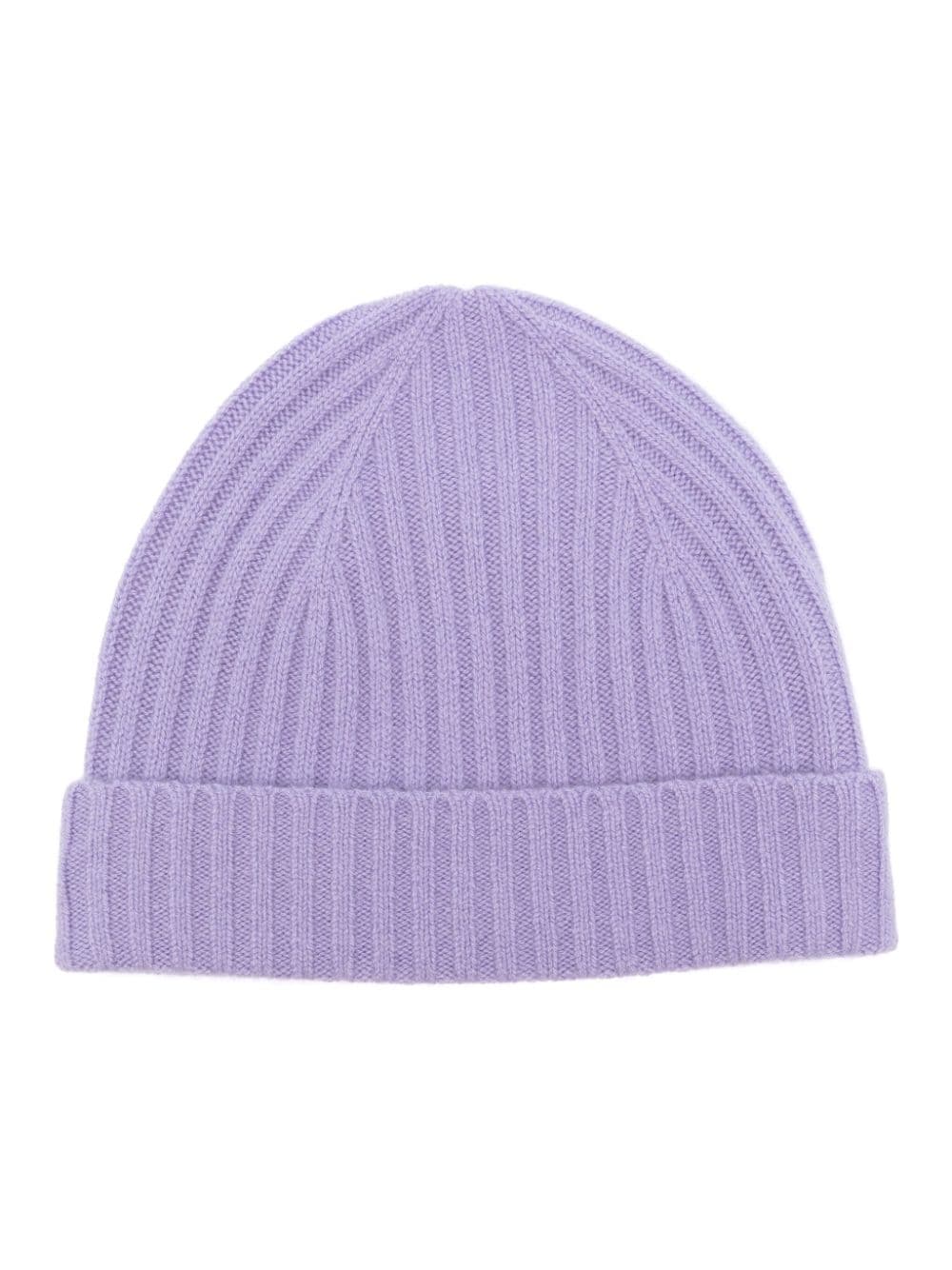 Allude ribbed-knit cashmere beanie hat - Purple von Allude