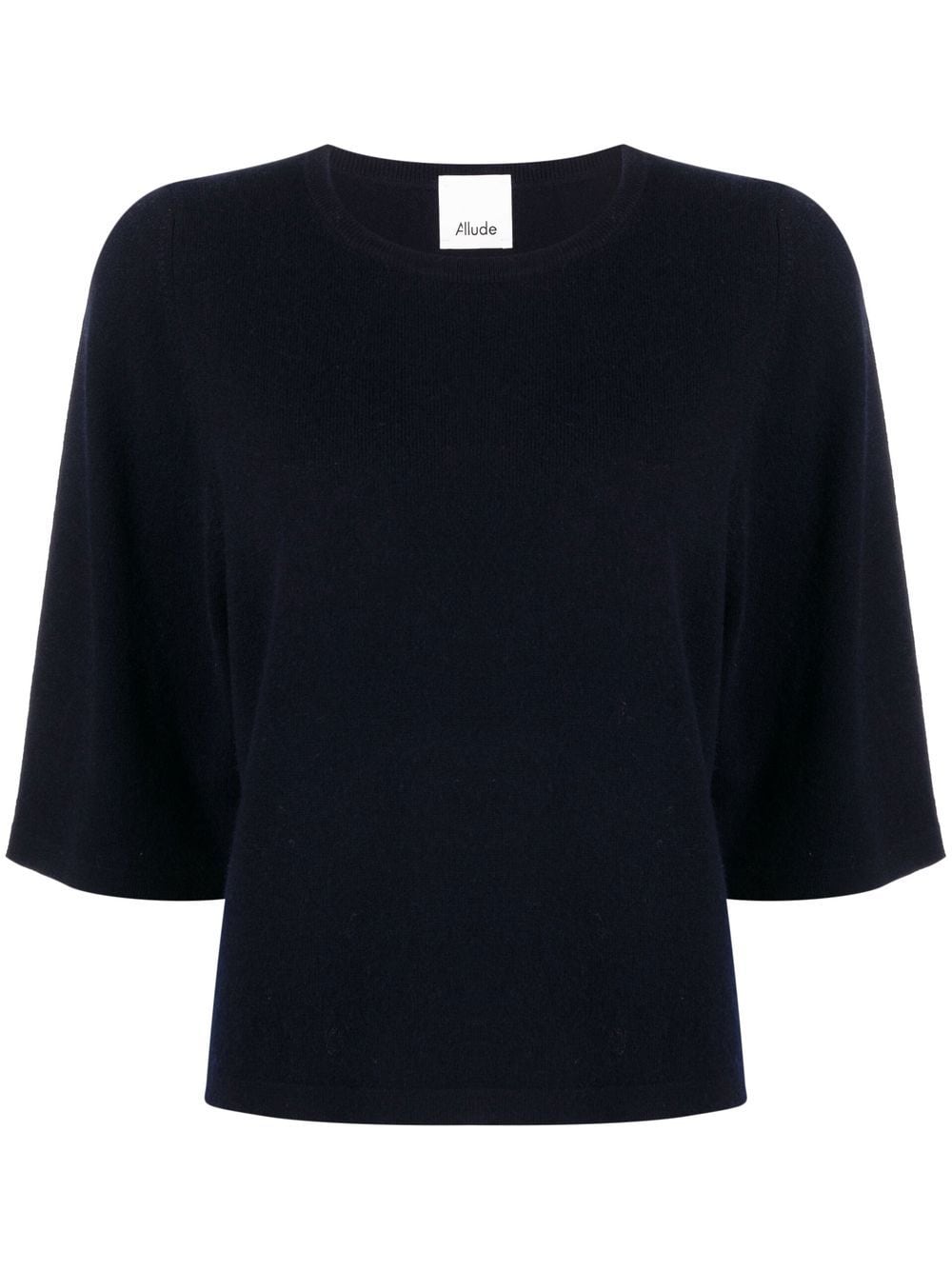 Allude wool-cashmere half-sleeve jumper - Blue von Allude