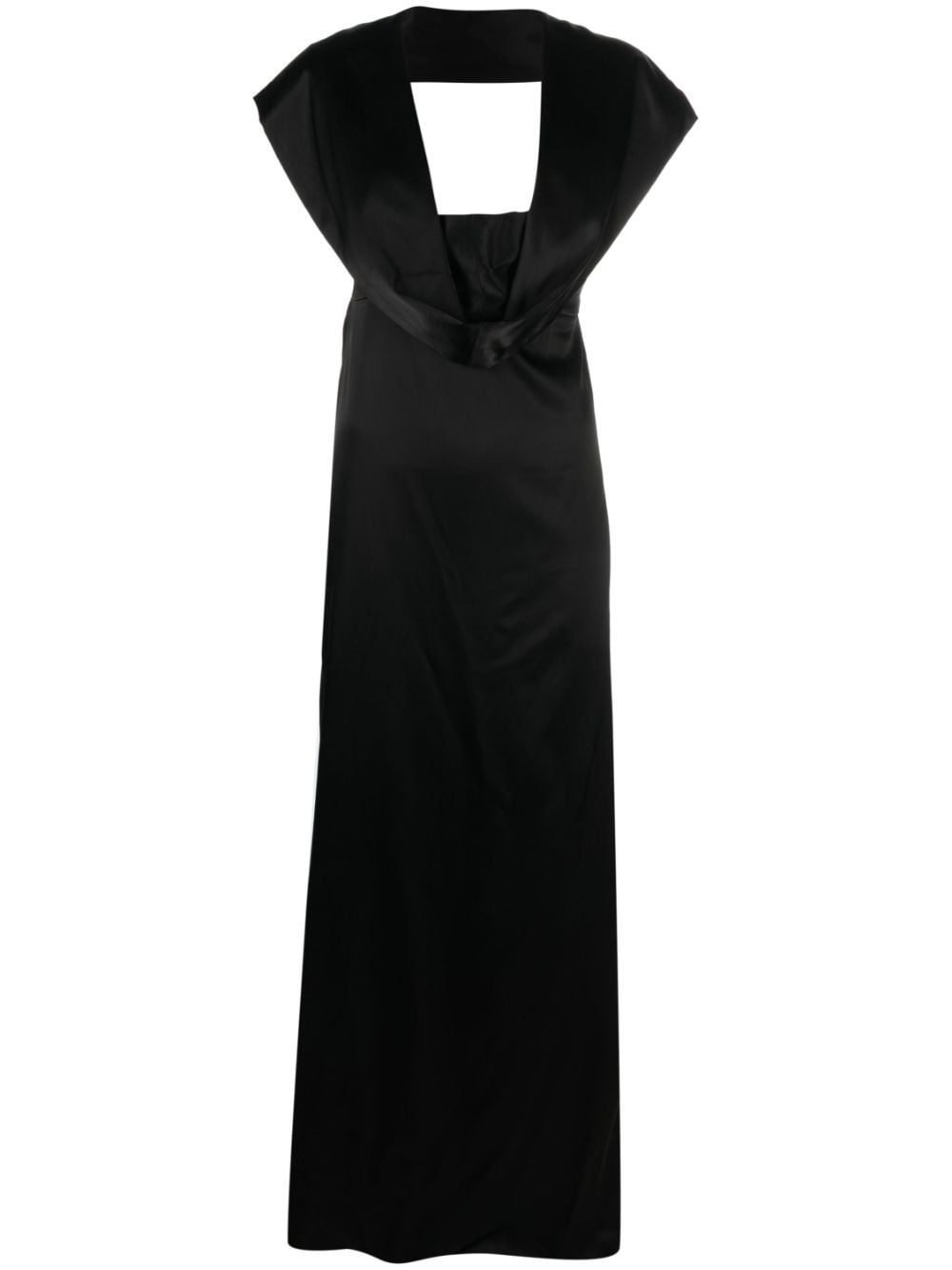Almaz Shadow silk long dress - Black von Almaz
