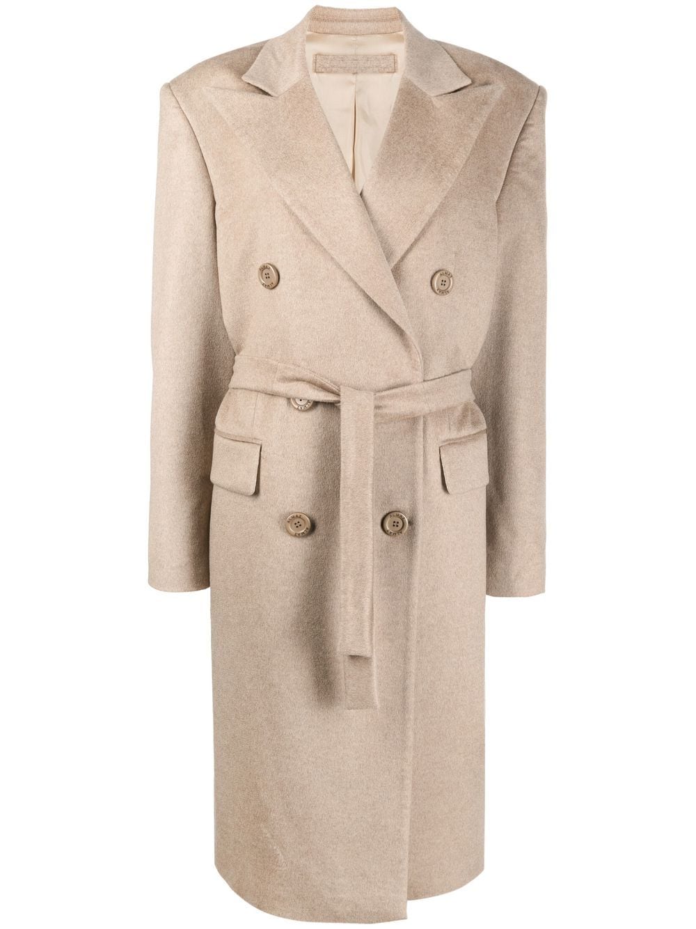 Almaz double-breasted belted coat - Neutrals von Almaz