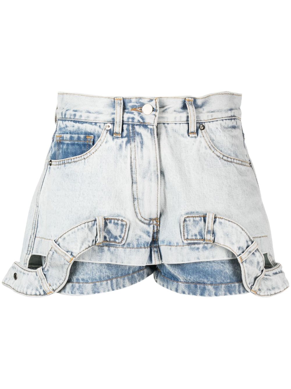 Almaz mid-rise layered denim shorts - Blue von Almaz