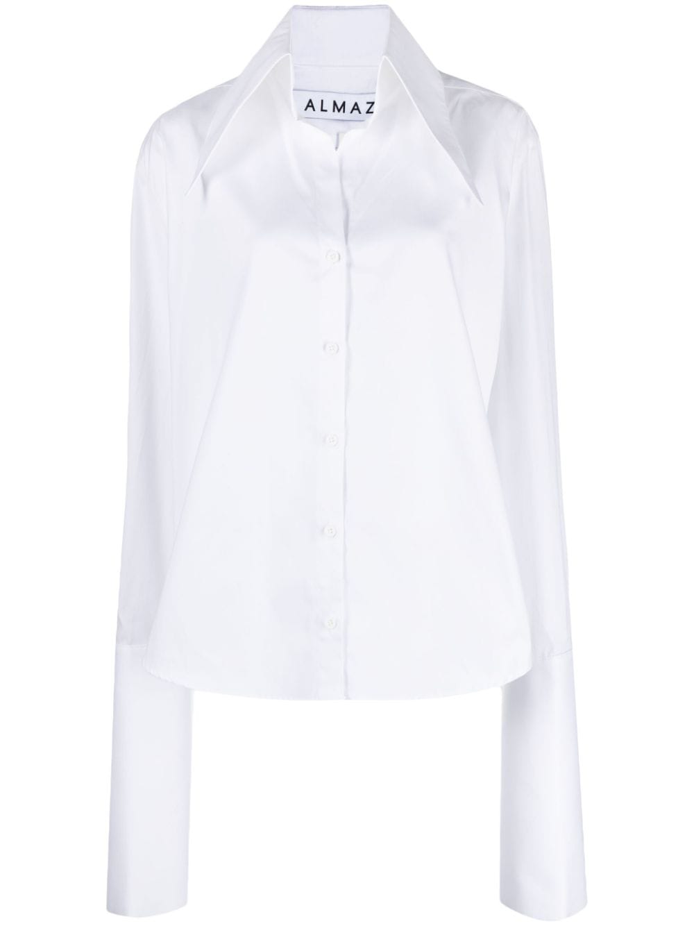 Almaz split-detail poplin-cotton shirt - White von Almaz