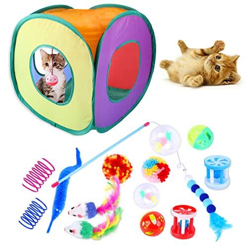 Katzenspielzeug-set, 15 Stück Kätzchenspielzeuge, Interaktives Katzen Spielzeug Unisex Multicolor ONE SIZE von Alopini