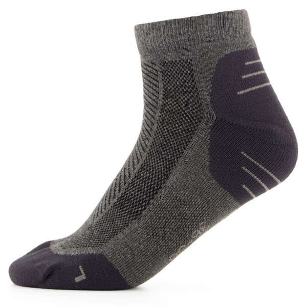 Alpacasocks&Co - Lyocell Tech Ankle - Multifunktionssocken Gr 42-45 grau von Alpacasocks&Co