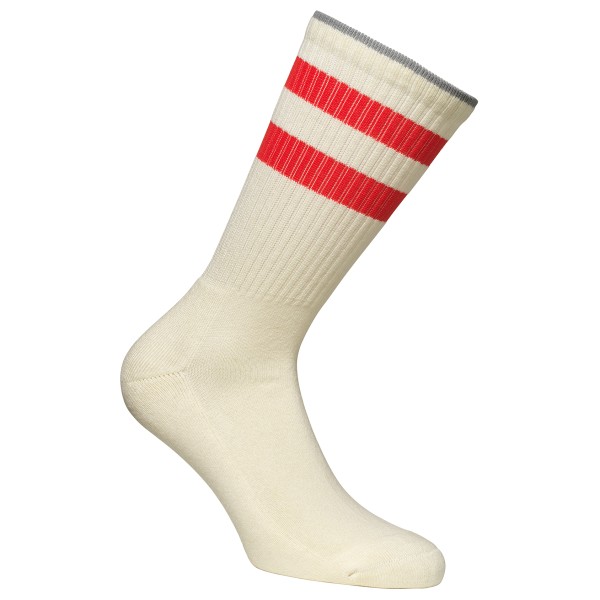 Alpacasocks&Co - Merino Casual Light Stripes - Multifunktionssocken Gr 39-42 beige von Alpacasocks&Co