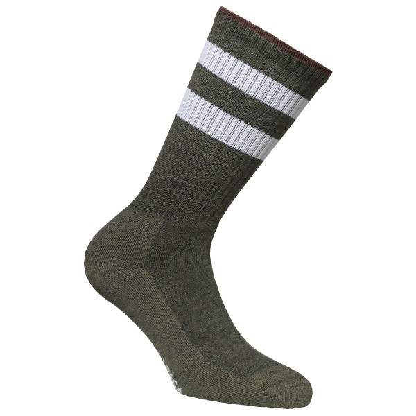 Alpacasocks&Co - Merino Casual Light Stripes - Multifunktionssocken Gr 45-48 grau von Alpacasocks&Co
