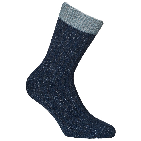 Alpacasocks&Co - Merino Silk Rib Crew - Multifunktionssocken Gr 42-45 blau von Alpacasocks&Co