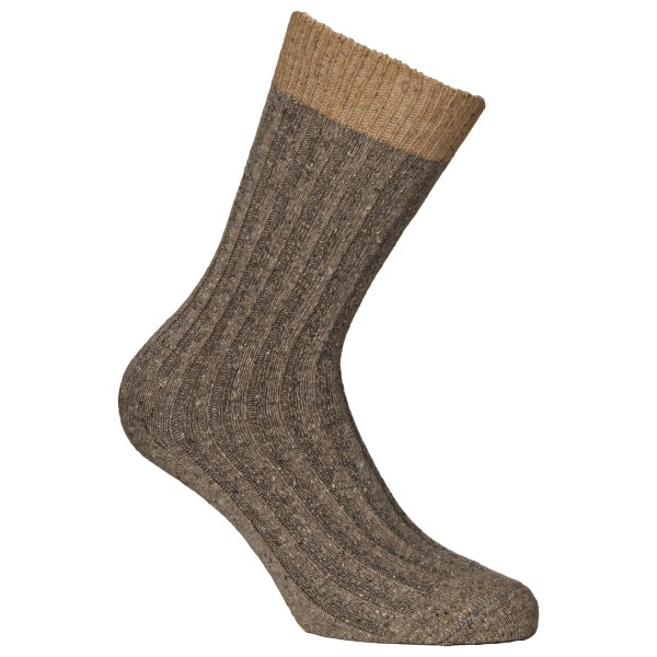 Alpacasocks&Co - Merino Silk Rib Crew - Multifunktionssocken Gr 42-45 braun von Alpacasocks&Co
