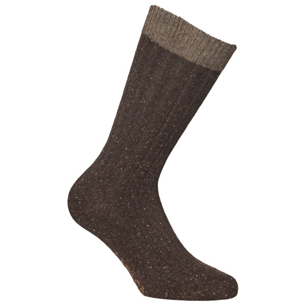 Alpacasocks&Co - Merino Silk Rib Crew - Multifunktionssocken Gr 45-48 braun von Alpacasocks&Co