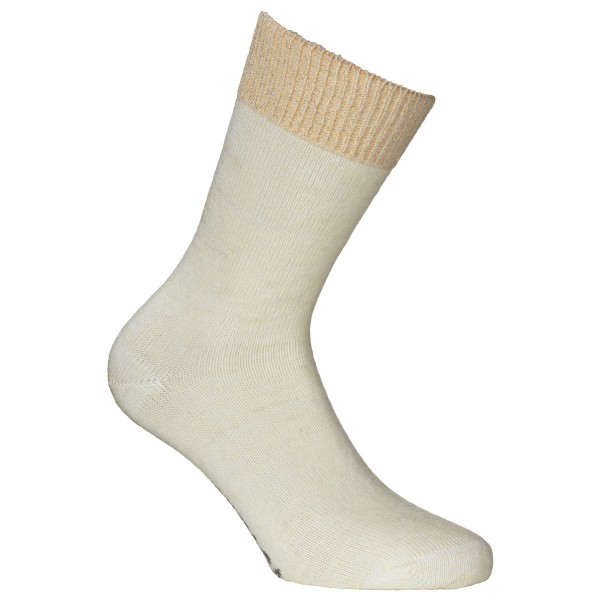 Alpacasocks&Co - Women's Alpaca Sparkle Crew 2-Pack - Multifunktionssocken Gr 39-42 beige von Alpacasocks&Co