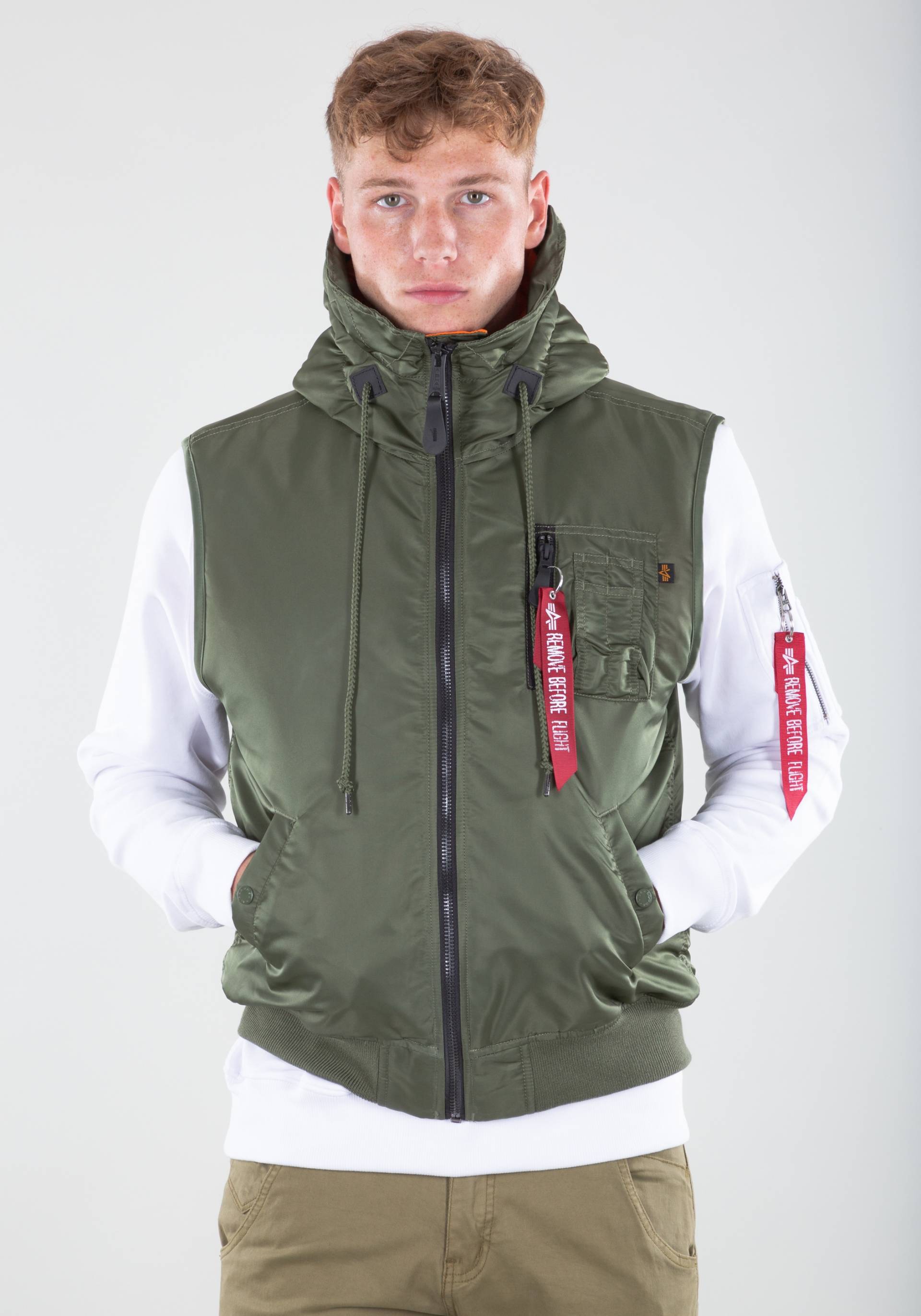 Alpha Industries Blouson »ALPHA INDUSTRIES Men - Vests Hooded MA-1 Vest« von Alpha Industries