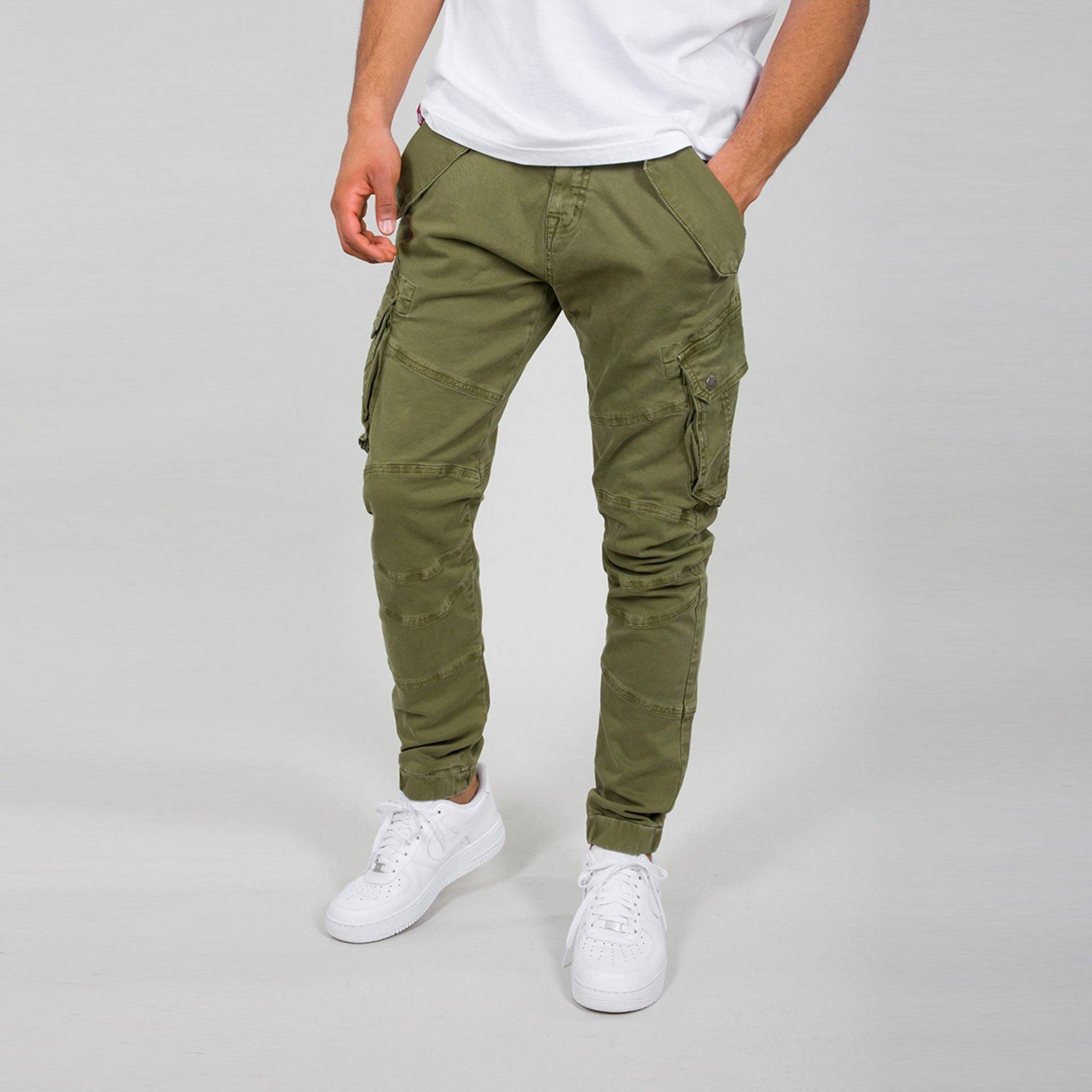 Cargohose, Regular Fit Herren Grün 31 von Alpha Industries