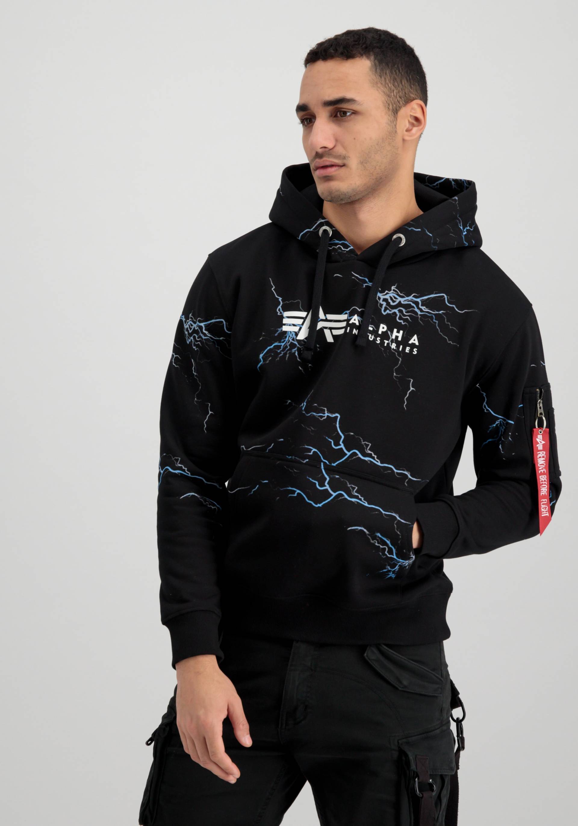 Alpha Industries Hoodie »ALPHA INDUSTRIES Men - Hoodies Lightning AOP Hoody« von Alpha Industries