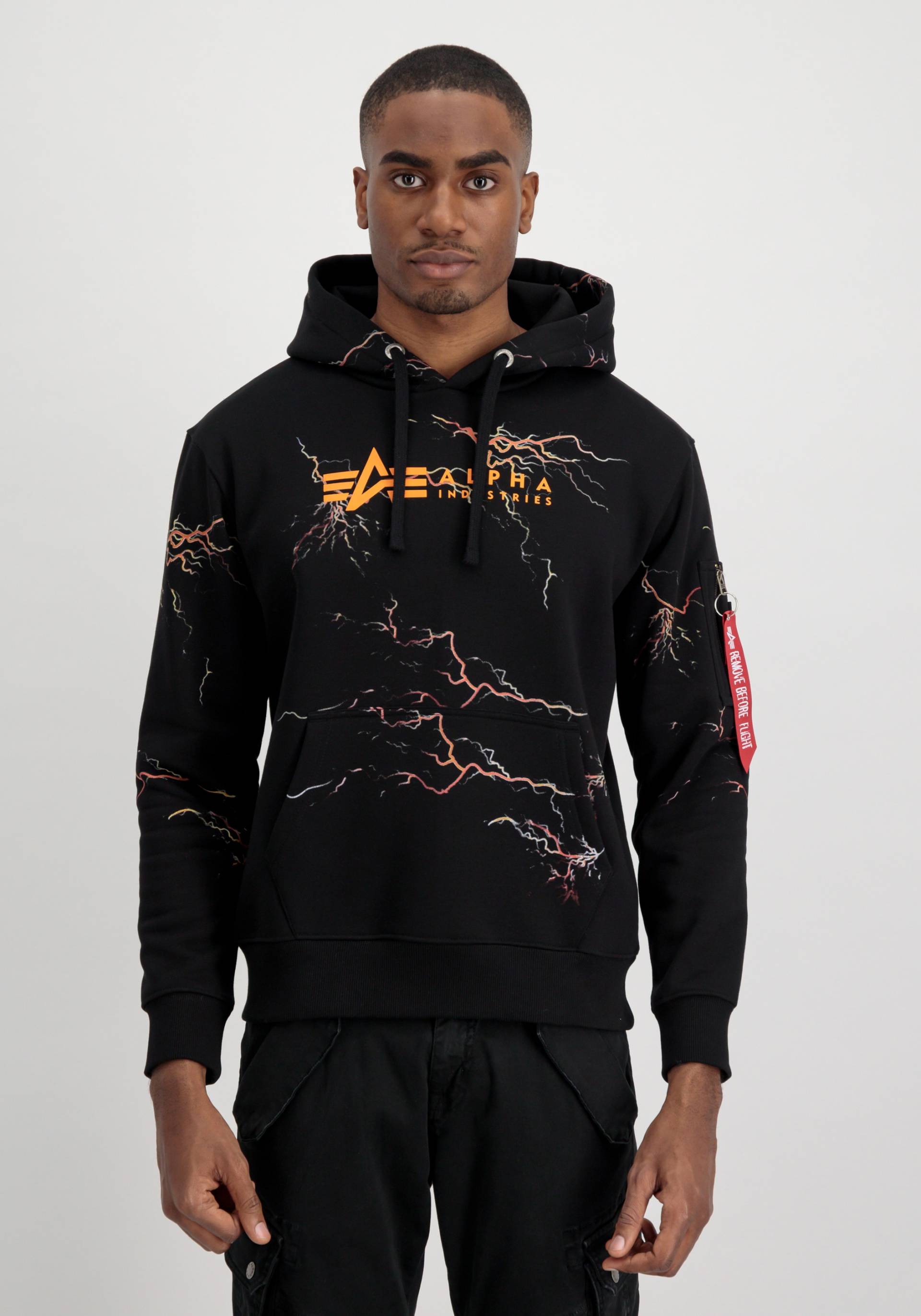 Alpha Industries Hoodie »ALPHA INDUSTRIES Men - Hoodies Lightning AOP Hoody« von Alpha Industries