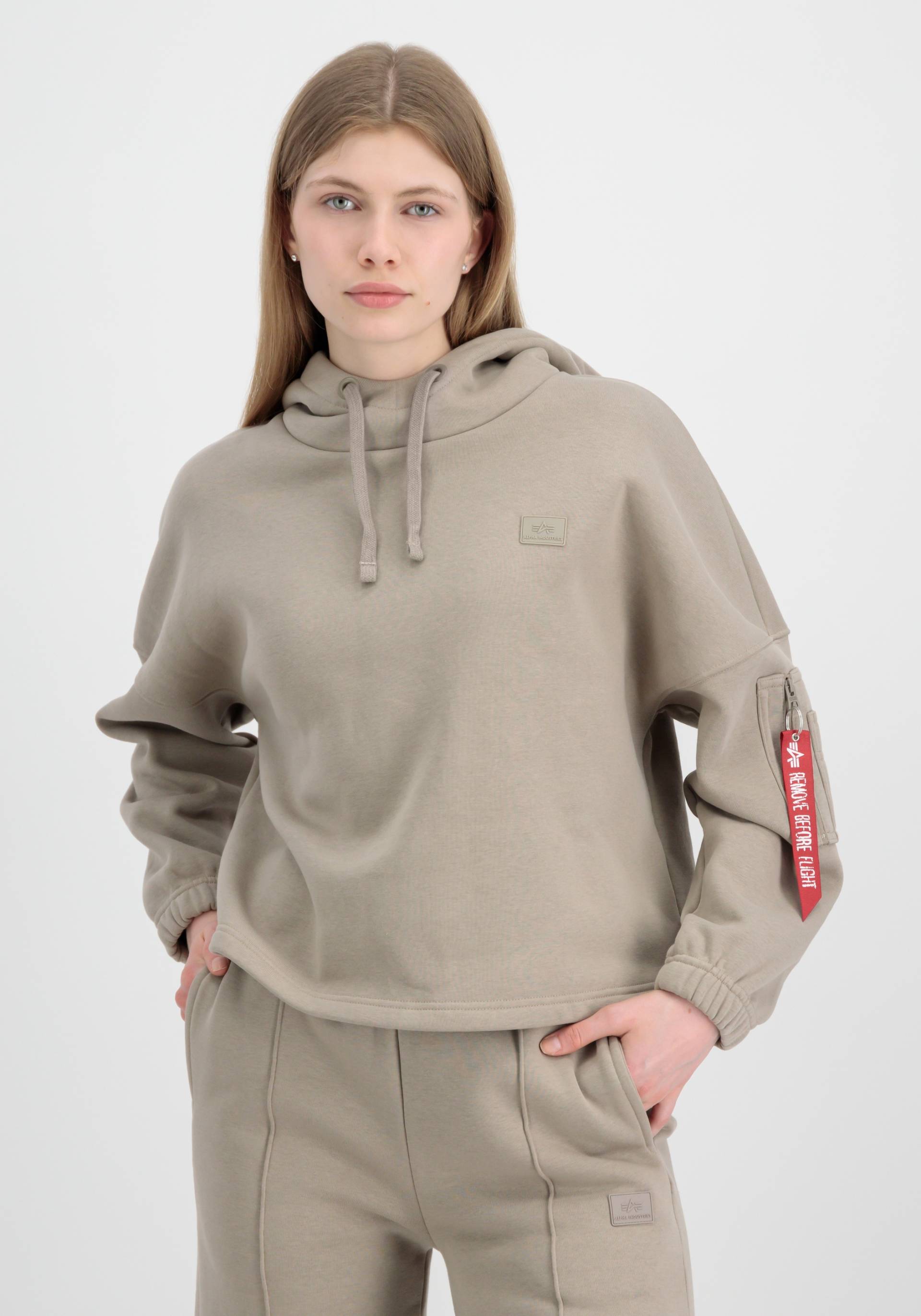 Alpha Industries Hoodie »ALPHA INDUSTRIES Women - Hoodies X-Fit Label OS Hoody Wmn« von Alpha Industries