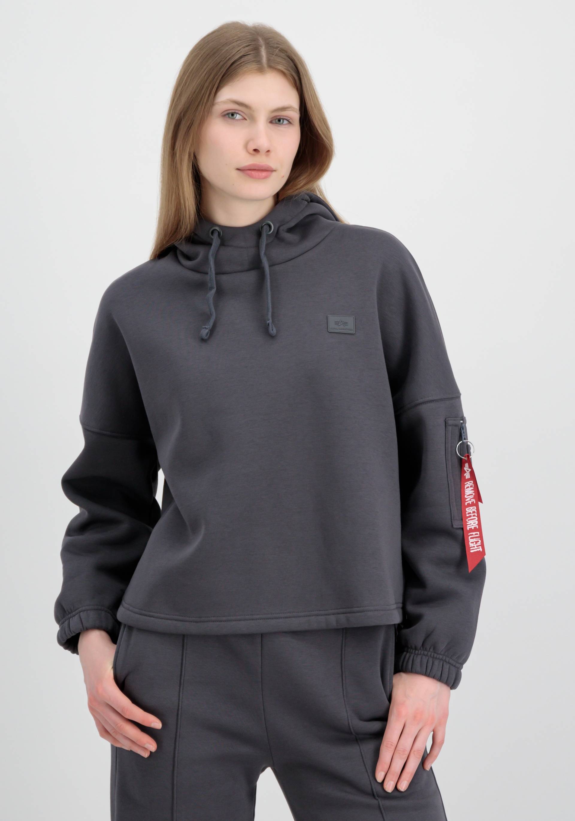 Alpha Industries Hoodie »ALPHA INDUSTRIES Women - Hoodies X-Fit Label OS Hoody Wmn« von Alpha Industries