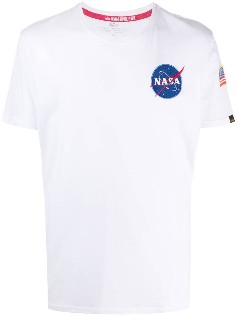 Alpha Industries NASA print short-sleeve T-shirt - White von Alpha Industries