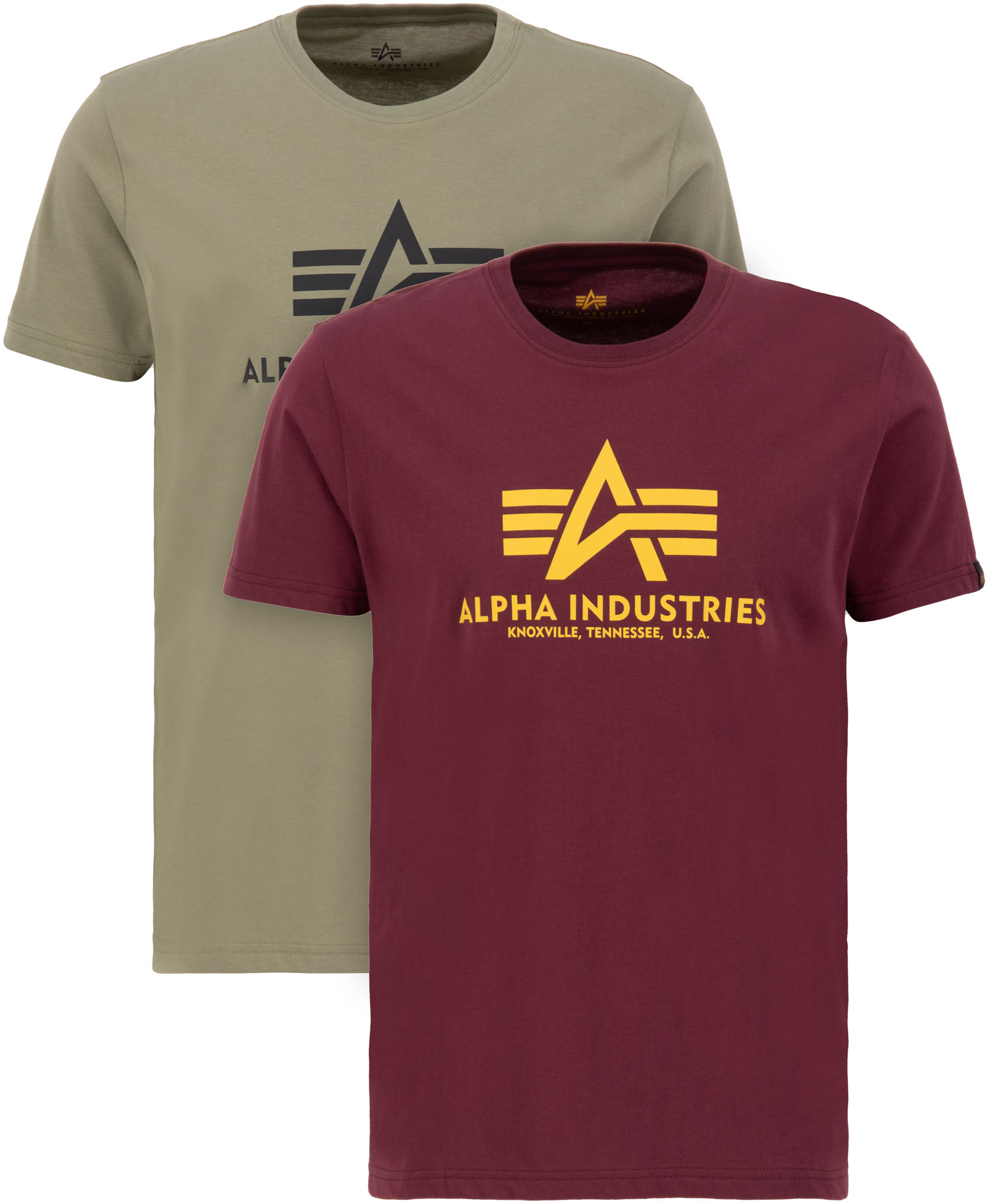 Alpha Industries Rundhalsshirt »Basic T 2 Pack«, (Set, 2 tlg.) von Alpha Industries