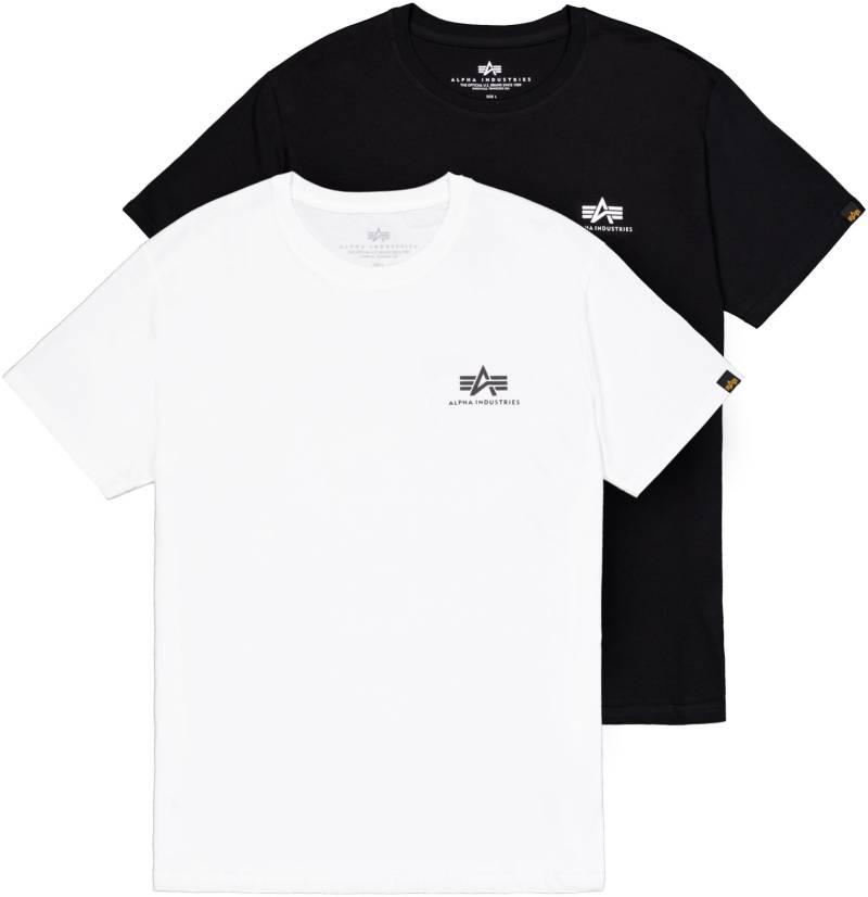 Alpha Industries Rundhalsshirt »Basic T Small Logo 2 Pack«, (Set, 2 tlg.) von Alpha Industries