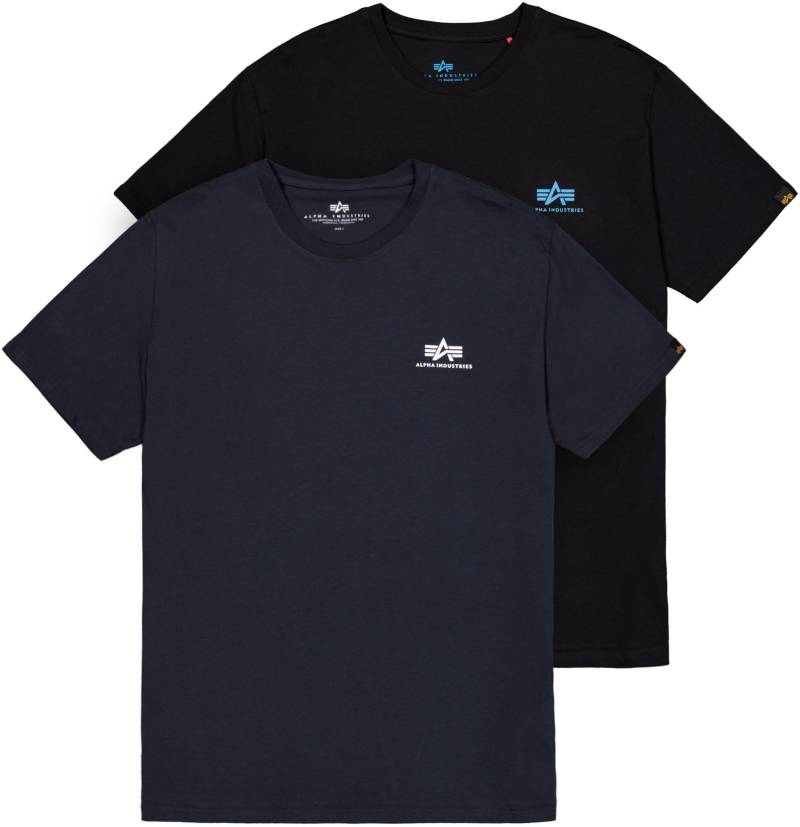 Alpha Industries Rundhalsshirt »Basic T Small Logo 2 Pack«, (Set, 2 tlg.) von Alpha Industries
