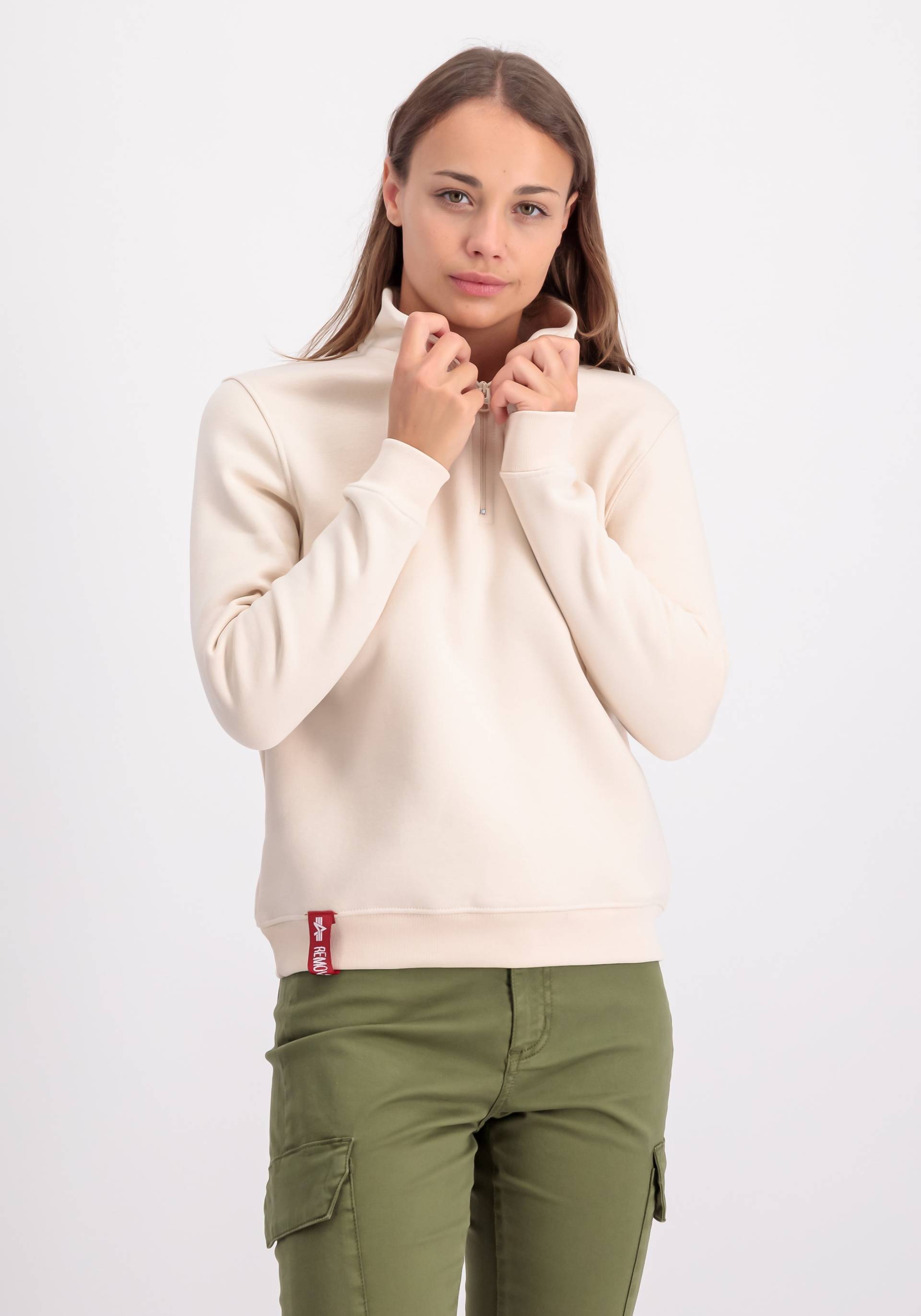 Alpha Industries Sweater »ALPHA INDUSTRIES Women - Sweatshirts Half Zip Sweater SL Wmn« von Alpha Industries