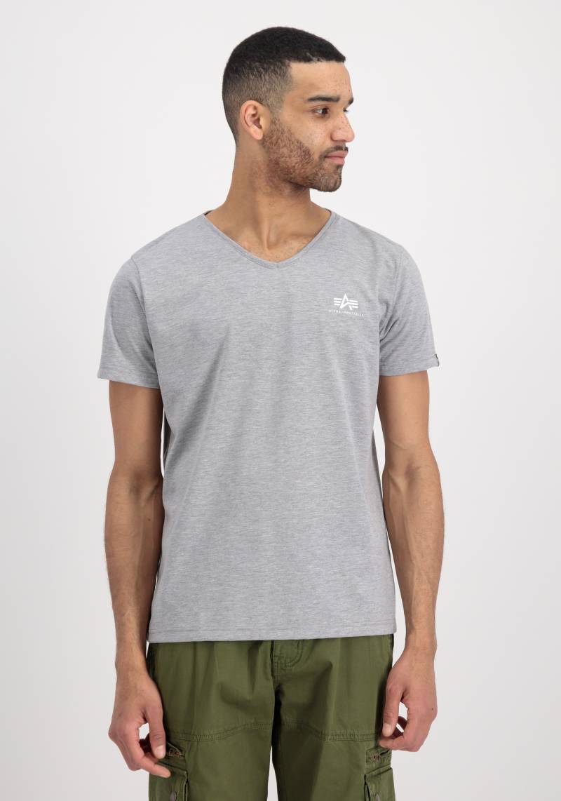 Alpha Industries T-Shirt »ALPHA INDUSTRIES Men - T-Shirts Basic V-Neck T Small Logo« von Alpha Industries