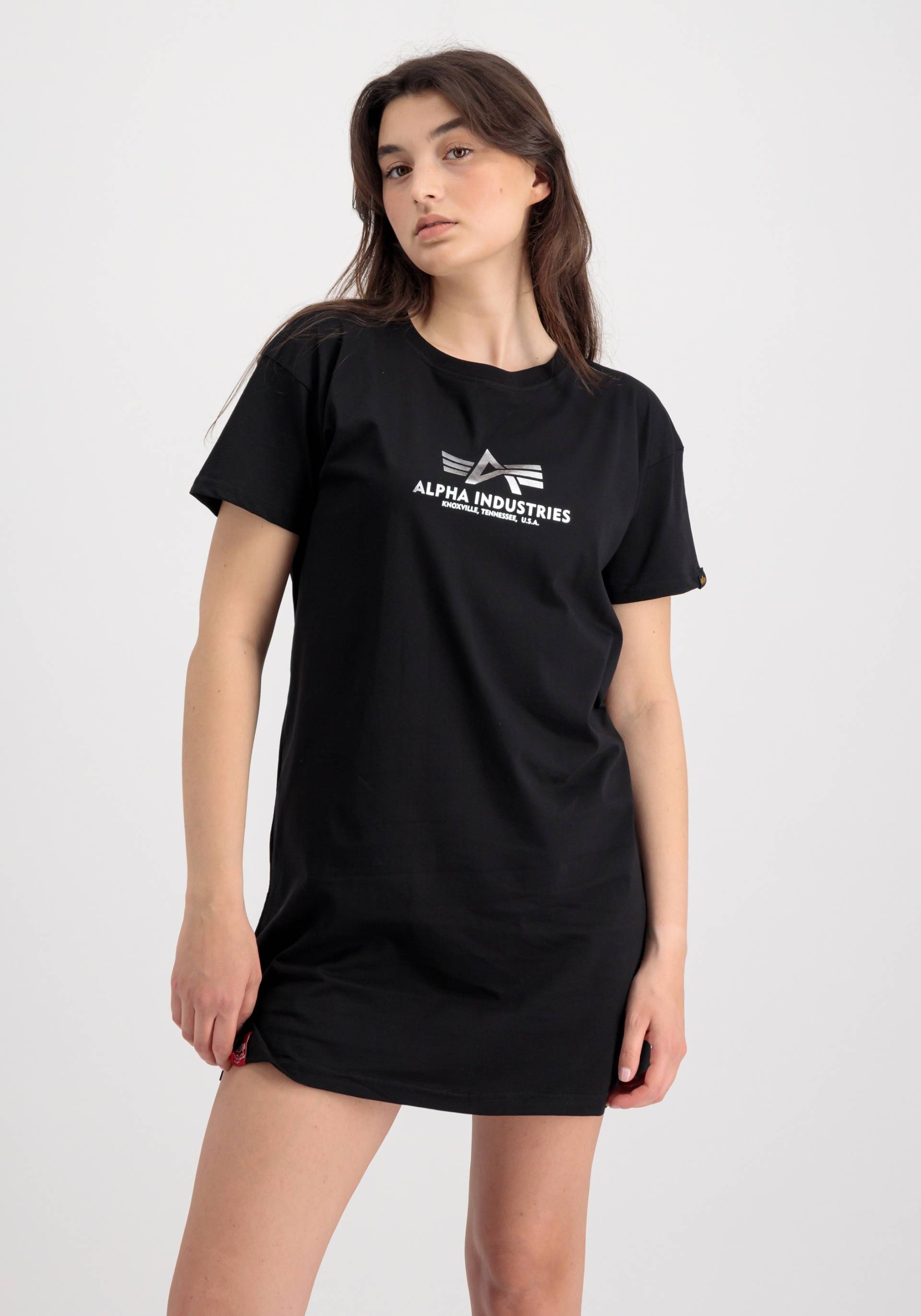 Alpha Industries T-Shirt »ALPHA INDUSTRIES Women - T-Shirts Basic T Long Foil Print Wmn« von Alpha Industries