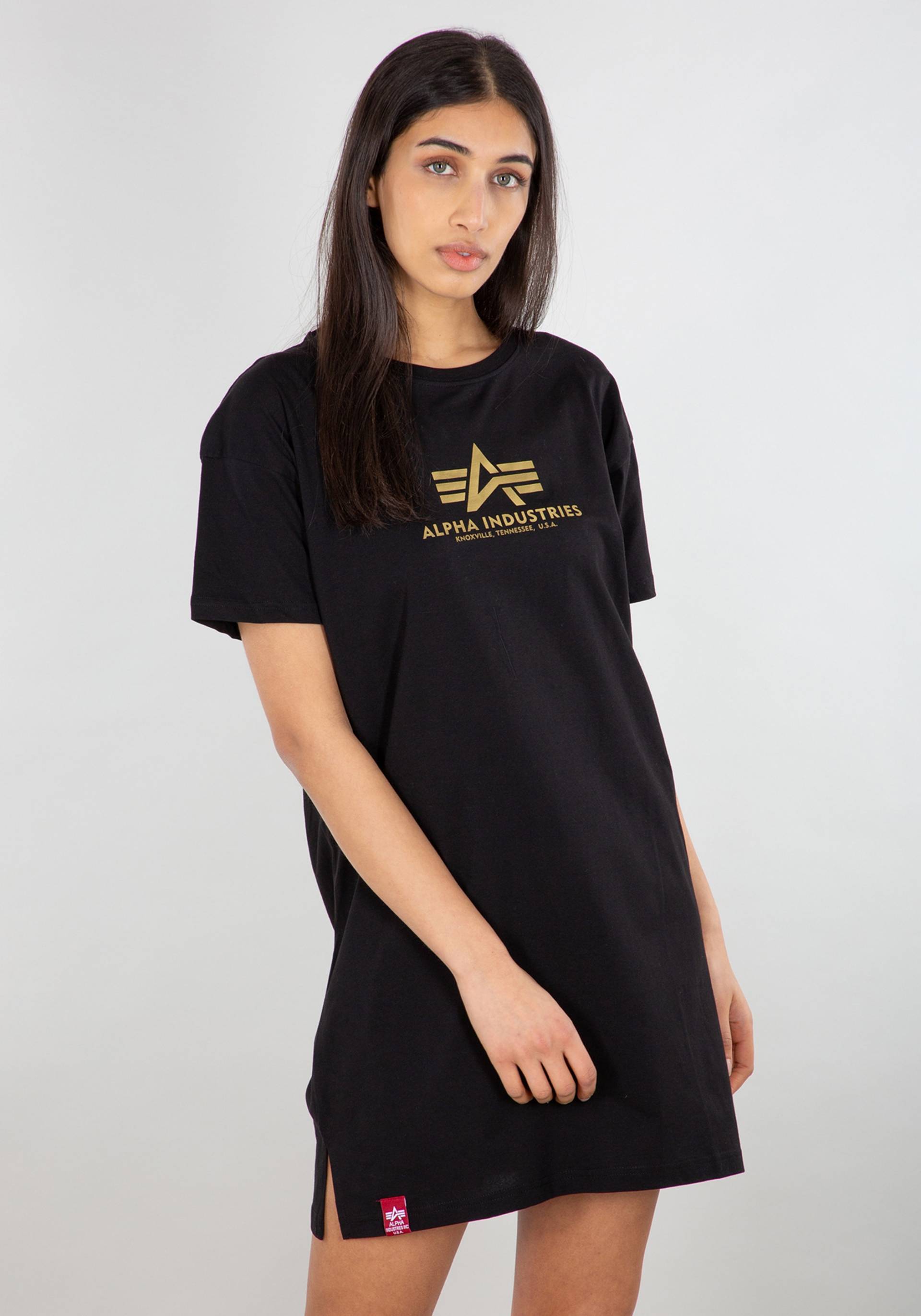 Alpha Industries T-Shirt »ALPHA INDUSTRIES Women - T-Shirts Basic T Long Foil Print Wmn« von Alpha Industries