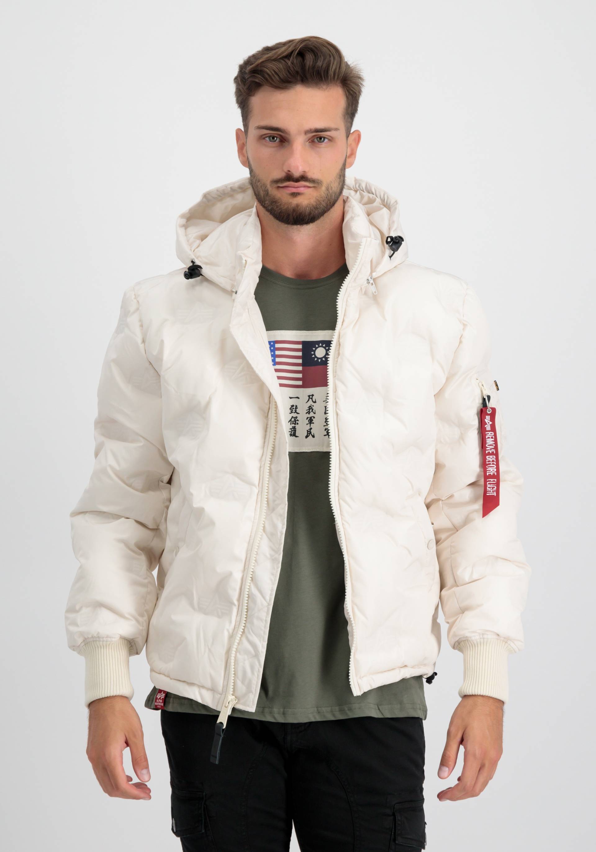 Alpha Industries Winterjacke »ALPHA INDUSTRIES Men - Parka & Winter Jackets Hooded Logo Puffer« von Alpha Industries