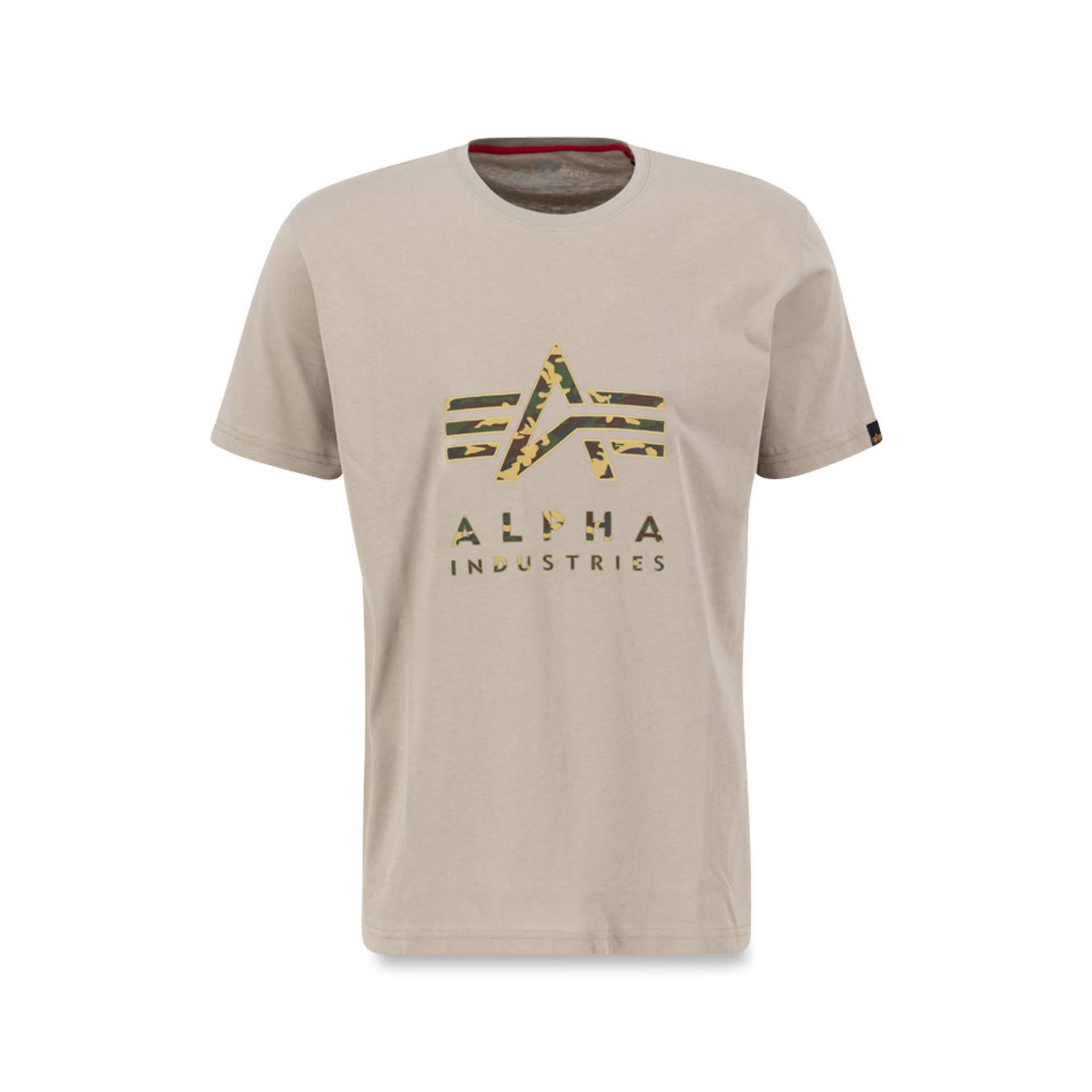 T-shirt, Regular Fit, Kurzarm Herren Sand  L von Alpha Industries