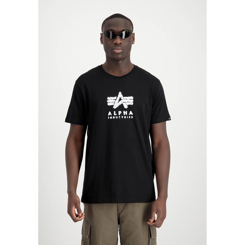 T-shirt, Regular Fit, Kurzarm Herren Schwarz XXL von Alpha Industries