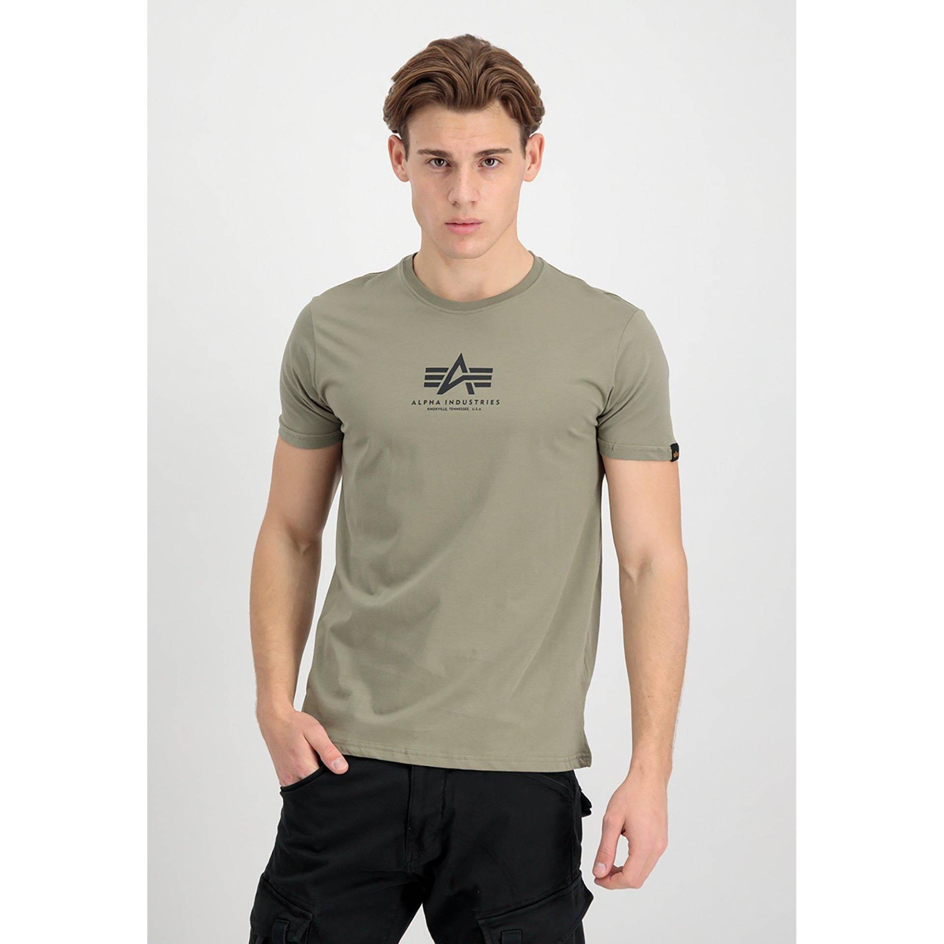 T-shirt Herren Olivegrün S von Alpha Industries