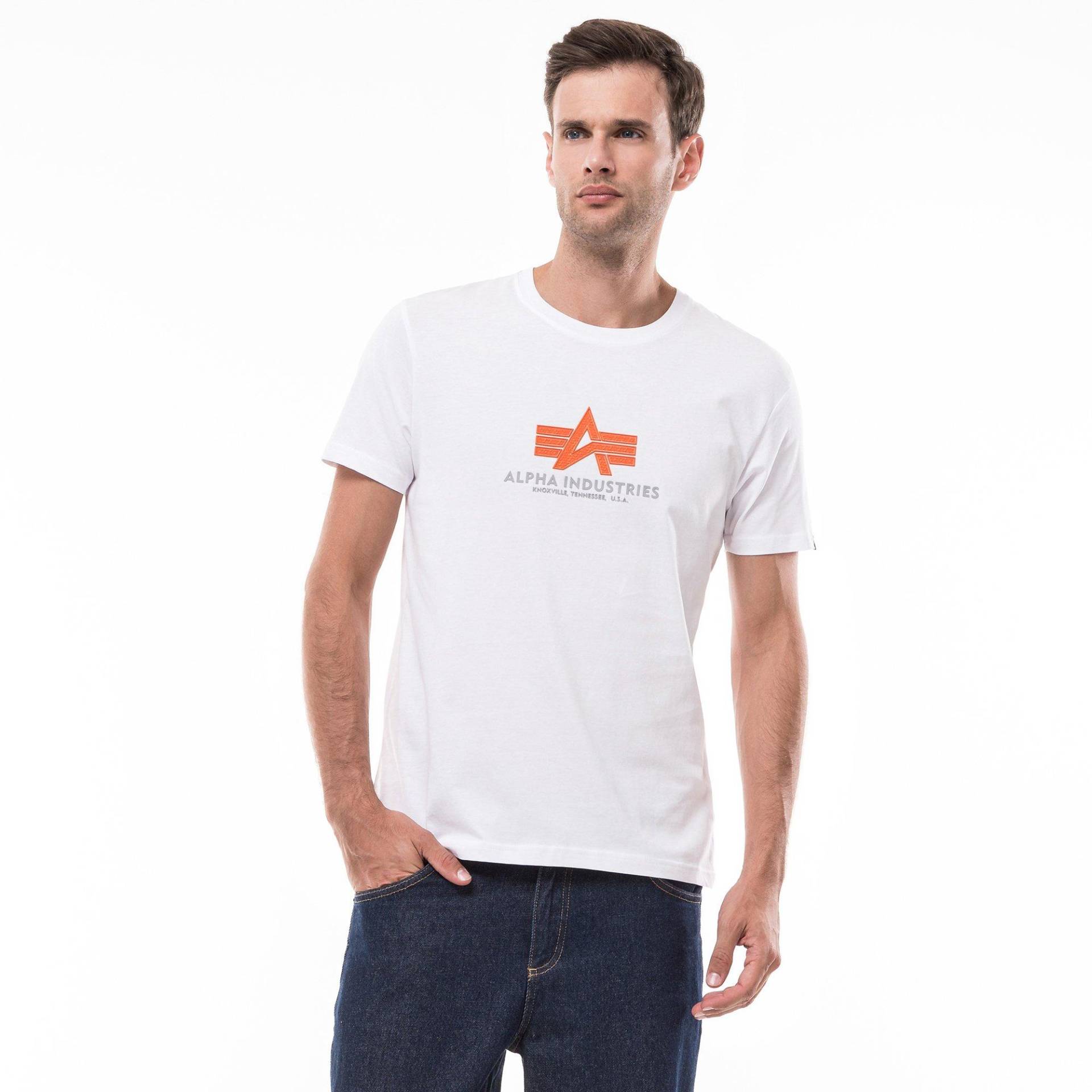 T-shirt Herren Weiss S von Alpha Industries