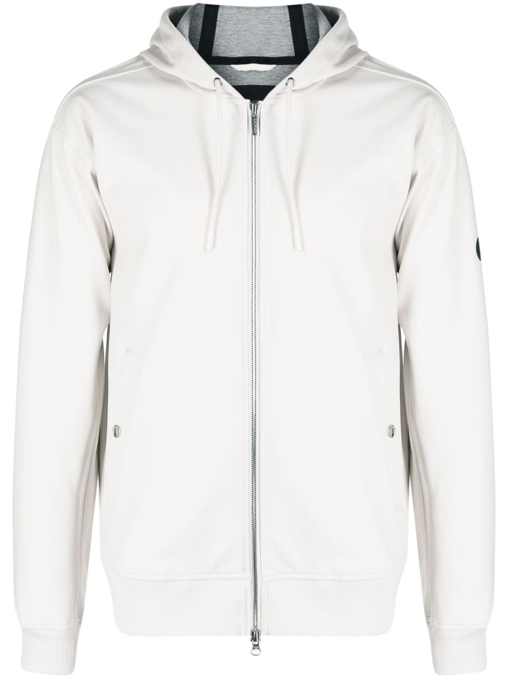 Alpha Tauri logo-patch zip-up hoodie - White von Alpha Tauri