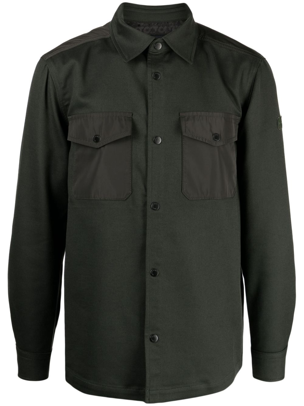 Alpha Tauri long-sleeve press-stud shirt jacket - Green von Alpha Tauri