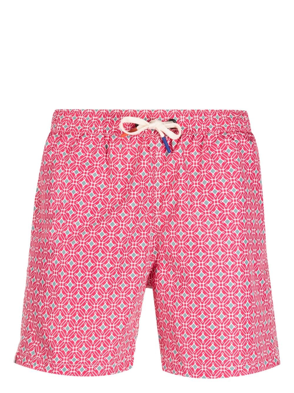 Altea geometric-print drawstring swim shorts - Pink von Altea