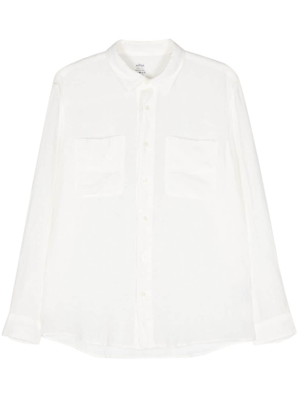 Altea linen chambray shirt - White von Altea