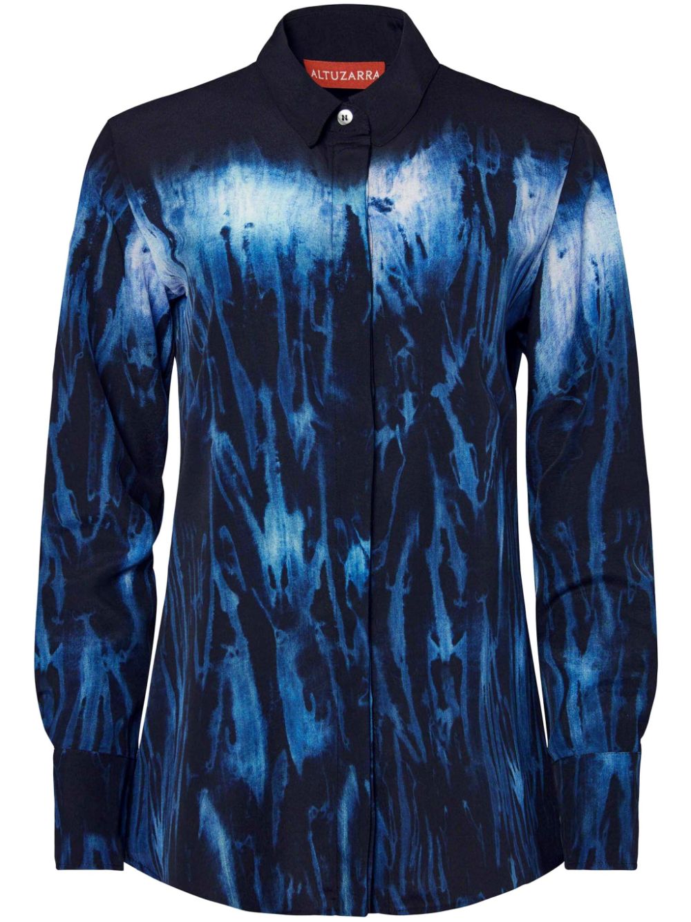 Altuzarra Chika Shibori-print silk shirt - Blue von Altuzarra