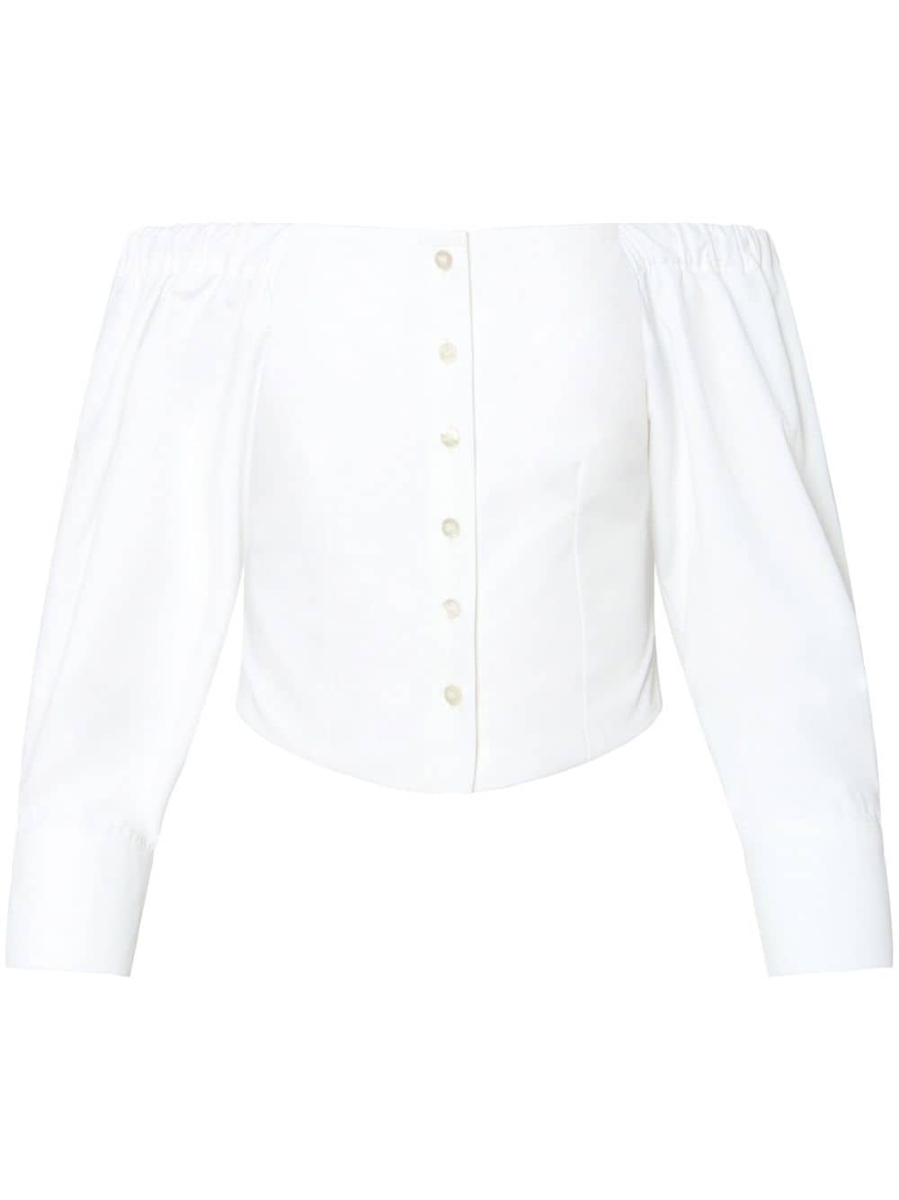 Altuzarra Hailey off-shoulder cotton top - White von Altuzarra